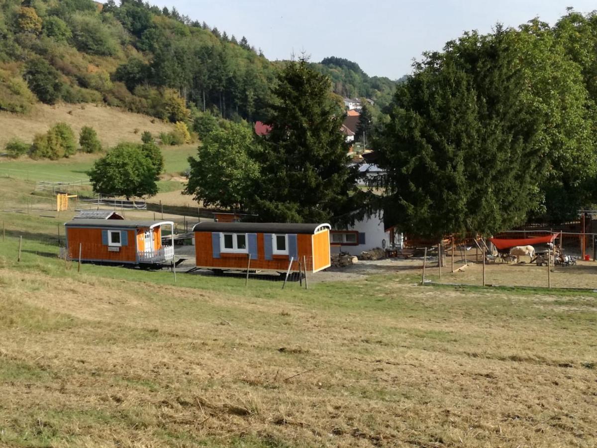 Zuruck Zur Natur - Urlaub Im Zirkuswagen, Sommeratelier Oder Schindelwagen Adenbach Εξωτερικό φωτογραφία